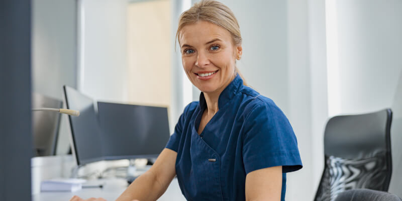 Nurse at Computer